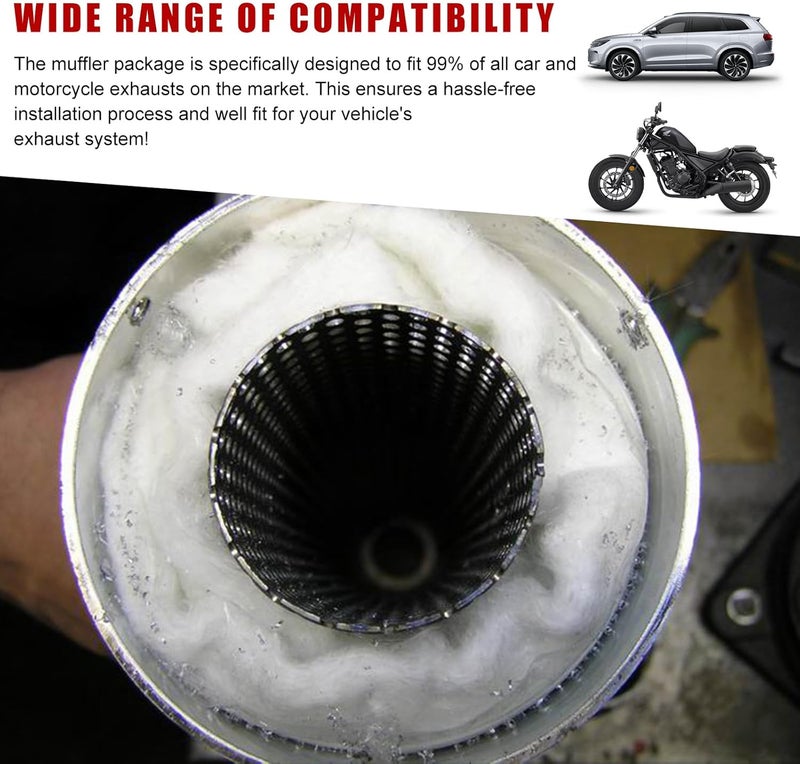 Yourkar Muffler Mat, Motorcycle Fiberglass Exhaust Muffler Mat, Silencer Packing for 2-Stroke 4-Stroke ATV Dirt Bike for Exhaust Pipe Wrap Mufflers, Motorcycle Accessories (13.8×9.8×0.3 inches) - Image 5